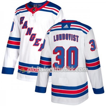 New York Rangers Hockeydrakt Henrik Lundqvist 30 2017-2018 Hvit Adidas Authentic - Dame